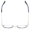 Top View of Eyebobs BFF 3173-10 Designer Progressive Lens Prescription Rx Eyeglasses in Blue Silver Unisex Oval Full Rim Metal 46 mm