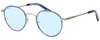 Profile View of Eyebobs BFF 3173-10 Designer Progressive Lens Blue Light Blocking Eyeglasses in Blue Silver Unisex Oval Full Rim Metal 46 mm