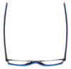 Top View of Eyebobs Buzzed 2293-10 Designer Progressive Lens Prescription Rx Eyeglasses in Blue Black Unisex Square Full Rim Acetate 52 mm