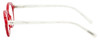 Side View of Eyebobs Cabaret 2296-01 Ladies Oval Designer Reading Glasses Red White Marble 40mm