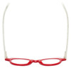 Top View of Eyebobs Cabaret 2296-01 Ladies Oval Designer Reading Glasses Red White Marble 40mm