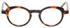 Front View of Eyebobs Cabaret 2296-30 Designer Bi-Focal Prescription Rx Eyeglasses in Crystal Tortoise Havana Brown Gold Ladies Round Full Rim Acetate 40 mm