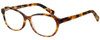 Profile View of Eyebobs CPA 2738-19 Designer Progressive Lens Blue Light Blocking Eyeglasses in Matte Tortoise Havana Brown Gold Unisex Cateye Full Rim Acetate 51 mm