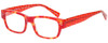 Profile View of Eyebobs Dot Com 2883-46 Ladies Designer Reading Glasses Red Orange Tortoise 47mm