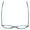 Top View of Eyebobs Flip 2607-59 Designer Reading Eye Glasses with Custom Cut Powered Lenses in Blue Green Marble Ladies Round Full Rim Acetate 50 mm