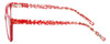 Side View of Eyebobs Florence 2746-01 Ladies Cateye Designer Reading Glasses Red Crystal 47mm