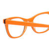 Close Up View of Eyebobs Florence 2746-77 Designer Progressive Lens Prescription Rx Eyeglasses in Deep Purple Orange Ladies Cateye Full Rim Acetate 47 mm