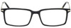Front View of Eyebobs Gus 3155-00 Mens Rectangle Designer Reading Glasses in Black Silver 57mm
