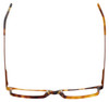 Top View of Eyebobs Gus 3155-19 Designer Progressive Lens Prescription Rx Eyeglasses in Matte Tortoise Havana Brown Gold Mens Rectangle Full Rim Acetate 57 mm