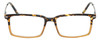 Front View of Eyebobs Gus 3155-77 Designer Bi-Focal Prescription Rx Eyeglasses in Tortoise Amber Fade Gunmetal Mens Rectangle Full Rim Acetate 57 mm