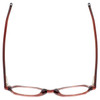 Top View of Eyebobs Heda Letus 2744-01 Ladies Designer Reading Glasses Red Pink Stripe 47 mm