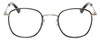 Front View of Eyebobs Inside 3174-00 Unisex Square Designer Reading Glasses Black Silver 48 mm