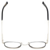 Top View of Eyebobs Inside 3174-00 Designer Single Vision Prescription Rx Eyeglasses in Black Silver Unisex Square Full Rim Metal 48 mm