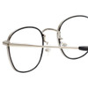 Close Up View of Eyebobs Inside 3174-00 Designer Bi-Focal Prescription Rx Eyeglasses in Black Silver Unisex Square Full Rim Metal 48 mm