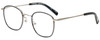 Profile View of Eyebobs Inside 3174-00 Designer Blue Light Blocking Eyeglasses in Black Silver Unisex Square Full Rim Metal 48 mm