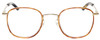 Front View of Eyebobs Inside 3174-06 Designer Reading Eye Glasses with Custom Cut Powered Lenses in Orange Tortoise Havana Gold Unisex Square Full Rim Metal 48 mm