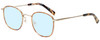 Profile View of Eyebobs Inside 3174-06 Designer Progressive Lens Blue Light Blocking Eyeglasses in Orange Tortoise Havana Gold Unisex Square Full Rim Metal 48 mm