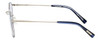 Side View of Eyebobs Inside 3174-10 Designer Progressive Lens Blue Light Blocking Eyeglasses in Blue Silver Unisex Square Full Rim Metal 48 mm