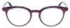 Front View of Eyebobs Low Hanging Fruit 3159-52 Designer Bi-Focal Prescription Rx Eyeglasses in Purple Green Marble Swirl Ladies Round Full Rim Acetate 50 mm
