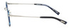 Side View of Eyebobs Outside 3172-10 Unisex Round Designer Reading Glasses Blue Silver 47 mm