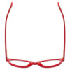 Top View of Eyebobs Soft Kitty 2885-99 Designer Reading Eye Glasses with Custom Cut Powered Lenses in Red Crystal Rhinestones Ladies Cateye Full Rim Acetate 48 mm
