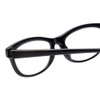 Close Up View of Eyebobs Stew Zoo 2898-00 Designer Bi-Focal Prescription Rx Eyeglasses in Black Snake Skin Ladies Cateye Full Rim Acetate 52 mm