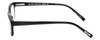 Side View of Eyebobs Stew Zoo 2898-00 Designer Progressive Lens Blue Light Blocking Eyeglasses in Black Snake Skin Ladies Cateye Full Rim Acetate 52 mm