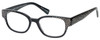 Profile View of Eyebobs Study A Broad 2506-00 Designer Progressive Lens Blue Light Blocking Eyeglasses in Black Crystal Rhinestones Ladies Cateye Full Rim Acetate 49 mm