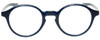 Front View of Eyebobs Top Notch 2444-10 Unisex Round Designer Reading Glasses Cobalt Blue 47mm