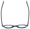 Top View of Eyebobs Top Notch 2444-10 Designer Reading Eye Glasses with Custom Cut Powered Lenses in Cobalt Blue Unisex Round Full Rim Acetate 47 mm