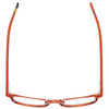 Top View of Eyebobs Win Win 3158-77 Designer Reading Eye Glasses with Custom Cut Powered Lenses in Orange Red Mesh Unisex Rectangle Full Rim Acetate 51 mm
