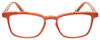 Front View of Eyebobs Win Win 3158-77 Designer Bi-Focal Prescription Rx Eyeglasses in Orange Red Mesh Unisex Rectangle Full Rim Acetate 51 mm