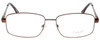 Front View of Enhance Mens BIG&TALL EN3858-BRG-63 mm Metal Designer Reading Glasses Brown Gold