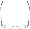 Top View of Enhance EN3858 Designer Single Vision Prescription Rx Eyeglasses in Gunmetal Silver Mens Rectangle Full Rim Metal 63 mm