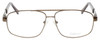 Front View of Enhance EN3920 Designer Progressive Lens Blue Light Blocking Eyeglasses in Matte Coffee Brown Mens Square Full Rim Metal 59 mm