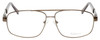 Front View of Enhance EN3920 Designer Single Vision Prescription Rx Eyeglasses in Matte Coffee Brown Mens Square Full Rim Metal 62 mm