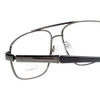 Close Up View of Enhance Mens BIG&TALL 3920-SDG-59mm Designer Reading Glasses Shiny Dark Gunmetal