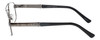Side View of Enhance EN3920 Designer Progressive Lens Blue Light Blocking Eyeglasses in Shiny Dark Gunmetal Black Mens Square Full Rim Metal 59 mm