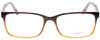 Front View of Enhance EN4038 Designer Single Vision Prescription Rx Eyeglasses in Brown Gradient Crystal Mens Classic Full Rim Acetate 60 mm