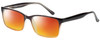 Profile View of Enhance EN4038 Designer Polarized Sunglasses with Custom Cut Red Mirror Lenses in Brown Gradient Crystal Mens Classic Full Rim Acetate 60 mm