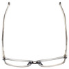 Top View of Enhance Mens BIG&TALL EN4038-DGC-60mm Designer Reading Glasses Dark Grey Crystal
