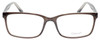 Profile View of Enhance EN4038 Designer Progressive Lens Blue Light Blocking Eyeglasses in Dark Grey Crystal Mens Classic Full Rim Acetate 60 mm