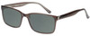 Profile View of Enhance EN4038 Designer Polarized Sunglasses with Custom Cut Smoke Grey Lenses in Dark Grey Crystal Mens Classic Full Rim Acetate 60 mm