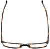 Top View of Enhance EN4038 Designer Bi-Focal Prescription Rx Eyeglasses in Tortoise Havana Brown Gold Mens Classic Full Rim Acetate 60 mm