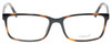 Profile View of Enhance EN4038 Designer Blue Light Blocking Eyeglasses in Tortoise Havana Brown Gold Mens Classic Full Rim Acetate 60 mm