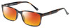 Profile View of Enhance EN4038 Designer Polarized Sunglasses with Custom Cut Red Mirror Lenses in Tortoise Havana Brown Gold Mens Classic Full Rim Acetate 60 mm