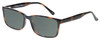 Profile View of Enhance EN4038 Designer Polarized Reading Sunglasses with Custom Cut Powered Smoke Grey Lenses in Tortoise Havana Brown Gold Mens Classic Full Rim Acetate 60 mm