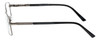 Side View of Enhance EN4053 Designer Bi-Focal Prescription Rx Eyeglasses in Shiny Gunmetal Silver Mens Rectangle Full Rim Metal 61 mm