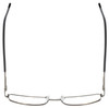 Top View of Enhance EN4053 Designer Bi-Focal Prescription Rx Eyeglasses in Shiny Gunmetal Silver Mens Rectangle Full Rim Metal 61 mm