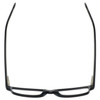 Top View of Enhance Mens BIG & TALL EN4075-MBK-60 mm Designer Reading Glasses in Matte Black